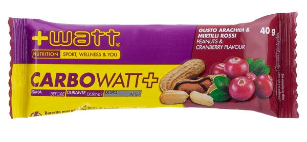 CARBOWATT+ BARRETTA ARACHIDI MIRTILLI ROSSI 40 G - Farmacia di Regoledo Srl