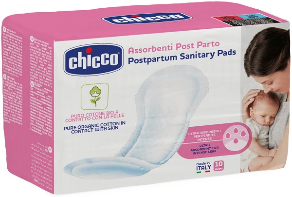 CHICCO ASSORBENTI POSTPARTO BIO COTONE 10 PEZZI - Farmacia di Regoledo Srl