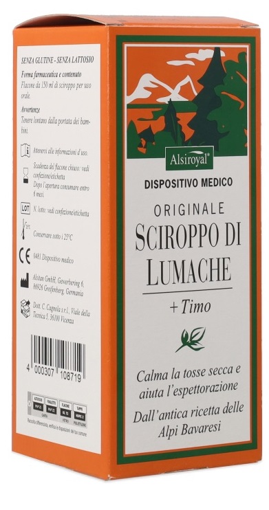 SCIROPPO LUMACHE ORIGINALE ALSITAN 150 ML - Farmacia di Regoledo Srl