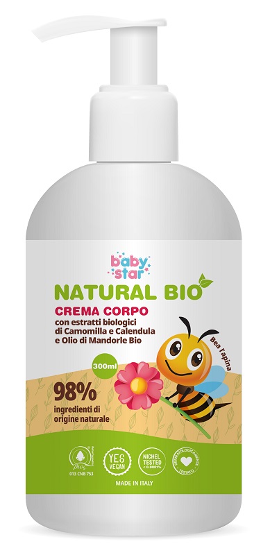 BABYSTAR CREMA CORPO NATURAL BIO 300 ML - Farmacia di Regoledo Srl