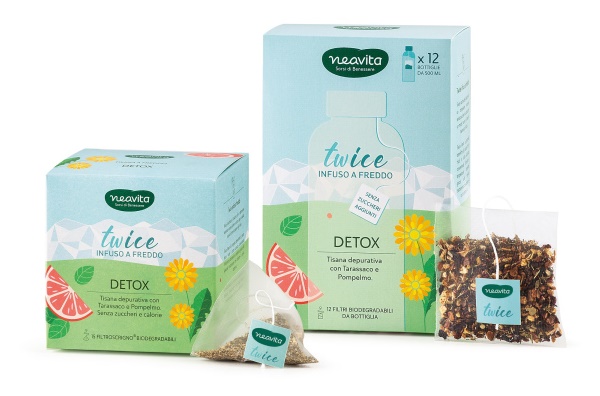 NEAVITA TISANA TWICE DETOX FILTROSCRIGNO TO GO 12 PEZZI - Farmacia di Regoledo Srl
