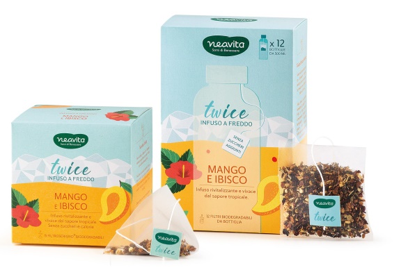 NEAVITA FILTROSCRIGNO INFUSO MANGO IBISCO MINI TIN CORALLO TWICE TO GO 3 PEZZI - Farmacia di Regoledo Srl