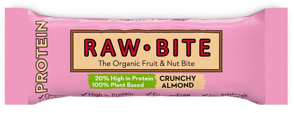 RAW BITE PROTEIN CRUNCHY ALMOND BARRETTA 45 G - Farmacia di Regoledo Srl