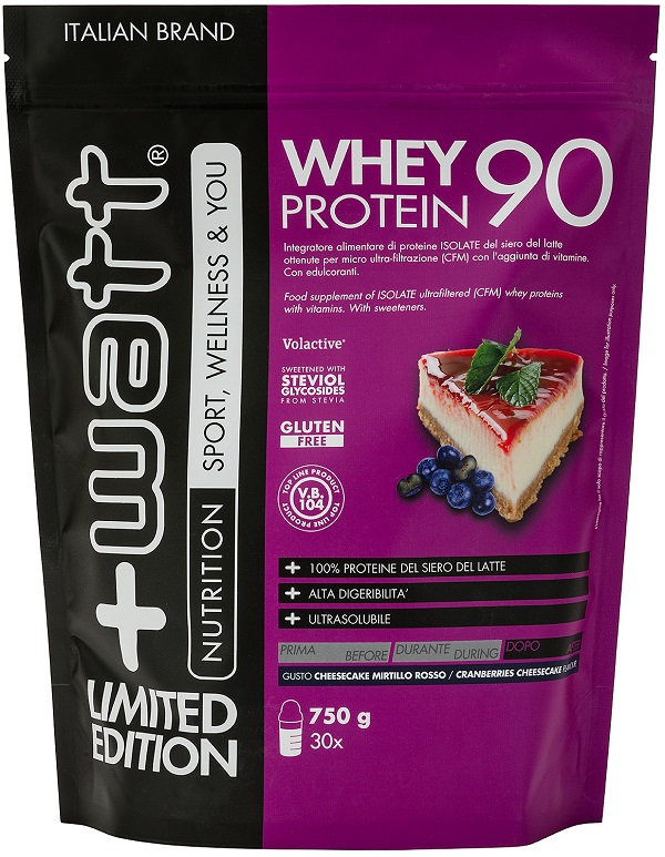 WHEY PROTEIN 90 CHEESECAKE MIRTILLO ROSSO LIMITED EDITION 750 G - Farmacia di Regoledo Srl