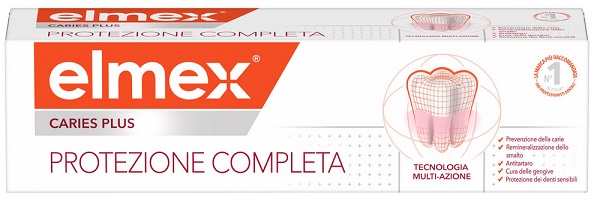 ELMEX DENTIFRICIO CARIES PLUS PROTEZIONE COMPLETA 75 ML - Farmacia di Regoledo Srl