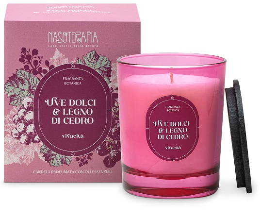 NASOTERAPIA CANDELA UVE DOLCI E LEGNO DI CEDRO 180 G - Farmacia di Regoledo Srl