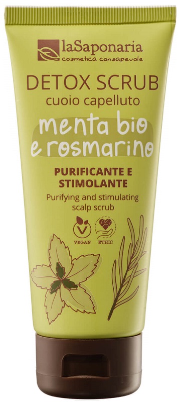 DETOX SCRUB CUOIO CAPELLUTO MENTA BIO ROSMARINO 100 ML - Farmacia di Regoledo Srl